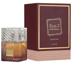 Lattafa Khamrah Dukhan by Lattafa EAU DE PARFUM SPRAY 3.4 Oz for UNISEX